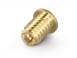 QUICKSERT® Hex Insert fileté pour une pose par vissage auto-taraudeur, avec collerette 